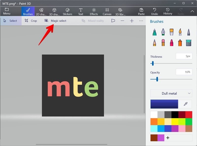 Сделать изображение прозрачным фоном Paint 3d Magic Select