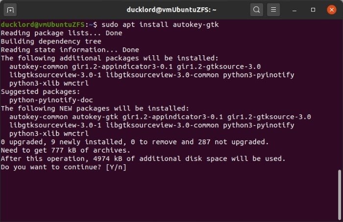Создание ярлыков Linux с помощью установки Autokey Sudo Apt