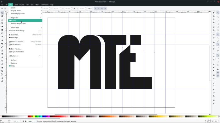 Создание логотипов с помощью Inkscape Guides Display