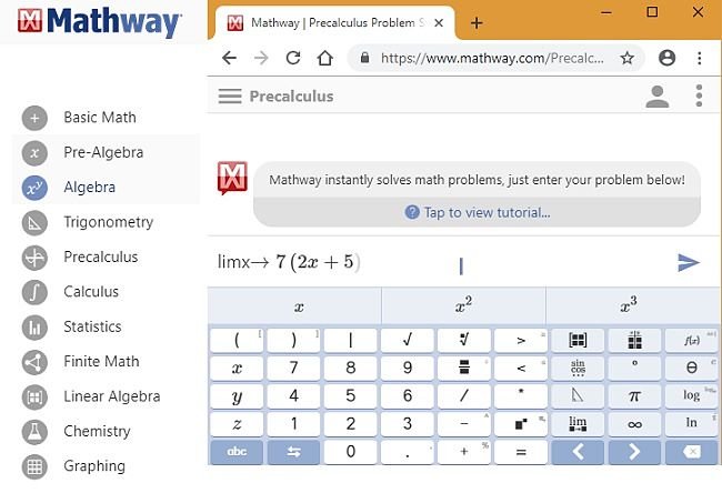 Задача Mathway Precalculus решена