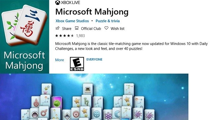 Microsoft Маджонг Microsoft Store