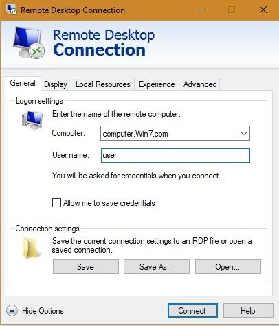 Сведения о пользователе компьютера Microsoft Rd 1