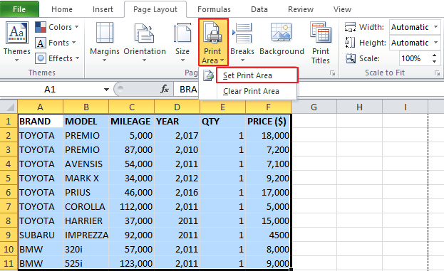 Microsoft-Excel-установить-область печати