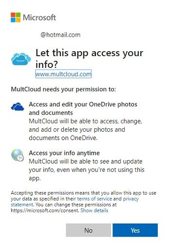 Multcloud Синхронизация Hotmail