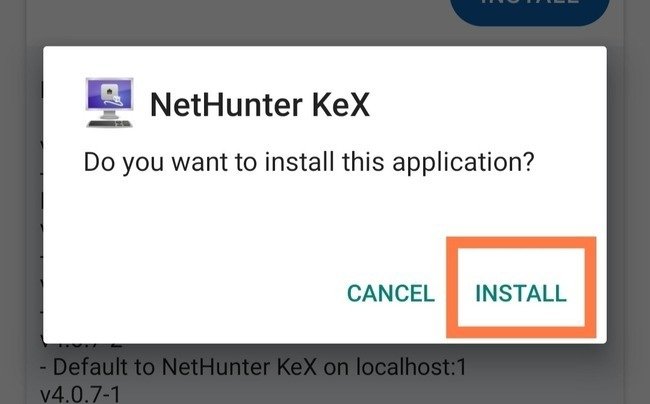 Установка NetHunter KeX