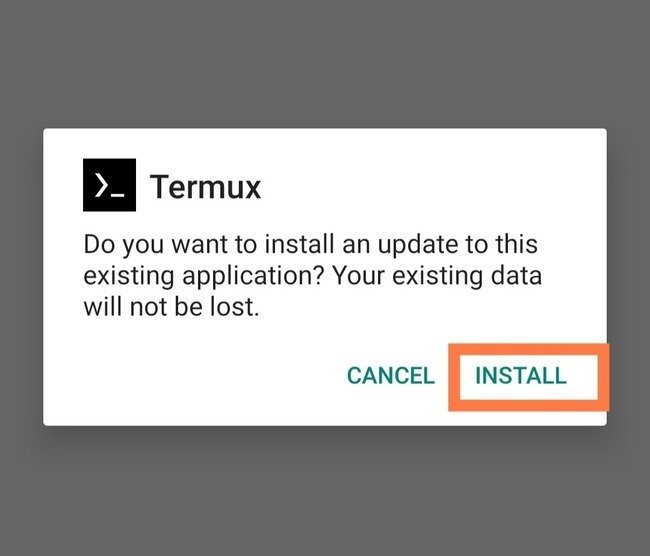 Установка приложения Termux