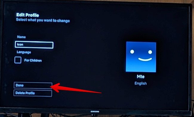 Сохранить профиль Netflix TV