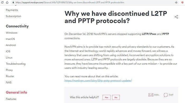 Nordvpn прекращено L2tp Pptp