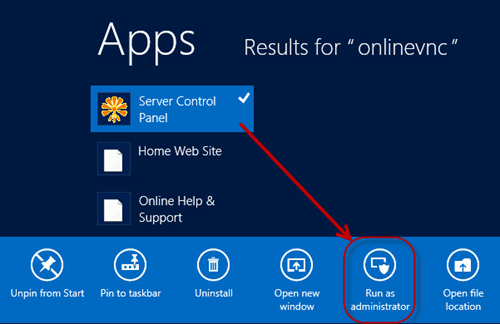 OnlineVNC запускается от имени администратора