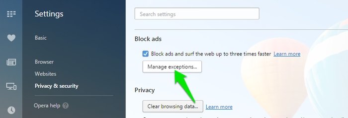 Opera-Adblocker-Управление-исключениями