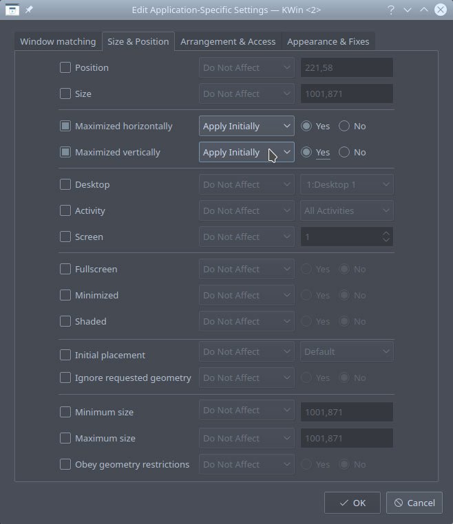 Организация рабочего стола с помощью Kde Maximize Window