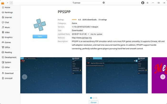 Ppsspp Psp при установке Deepin Linux