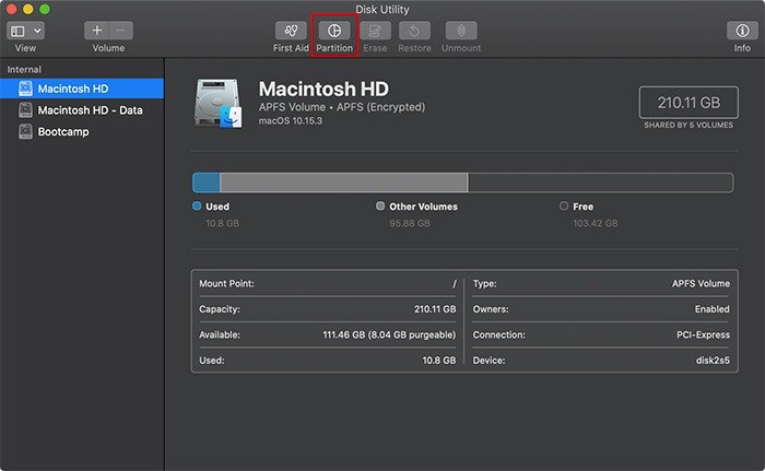 Раздел диска Macos Раздел