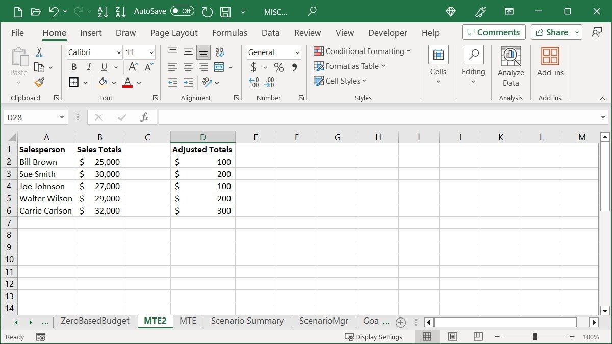 Числа для добавления в Excel