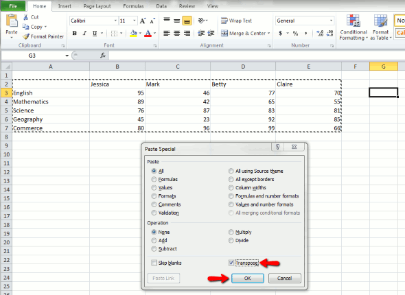 Вставить-специальная-excel-транспонировать-ОК