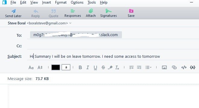 Почтовый ящик Почтовый клиент Gmail Slack Forwarding Compose