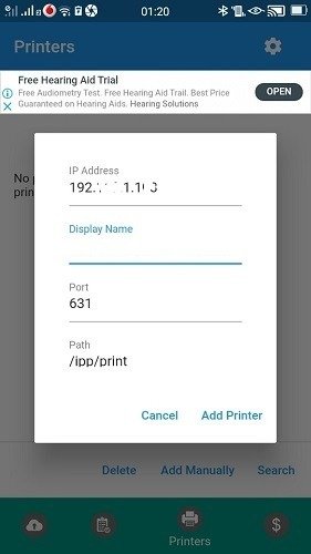 Печать с помощью телефона Android Google Cloud Printing