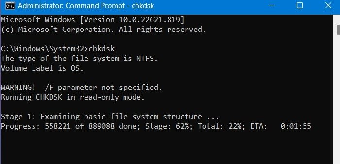 Причины сбоя компьютера Windows Chkdsk