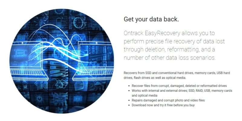 Переформатируйте жесткий диск без потери данных Ontrack