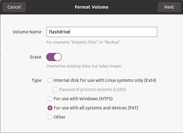 Восстановление USB на дисках Linux. Полное стирание включено.