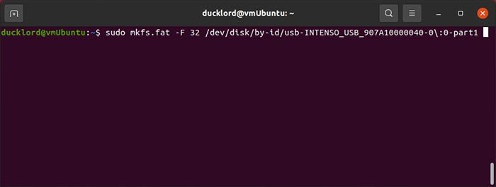 Восстановить USB в Linux Mkfs Fat