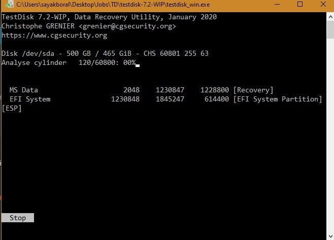 Восстановление случайно удаленного поврежденного жесткого диска. Testdisk. Анализ разделов.