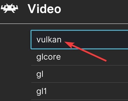 Проблема с Retroarch, включающая Vulkan на Retroarch