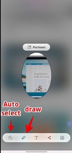 S Pen Smart Select Draw