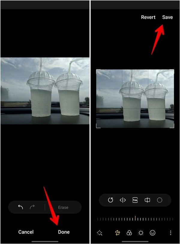 Галерея Samsung Сохранить отредактированное изображение
