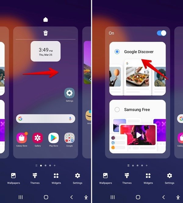 Samsung One Ui 3 Включить ленту Google Discover