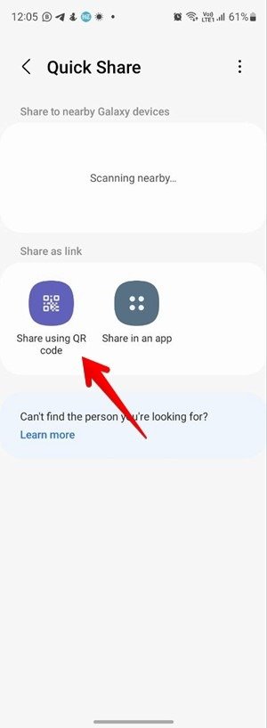 Qr-код ссылки быстрой загрузки Samsung