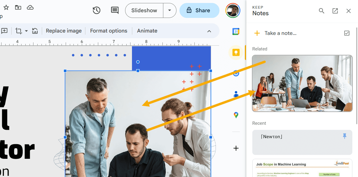 Отдельное изображение из презентации Google Slides, сохраненное в Keep.