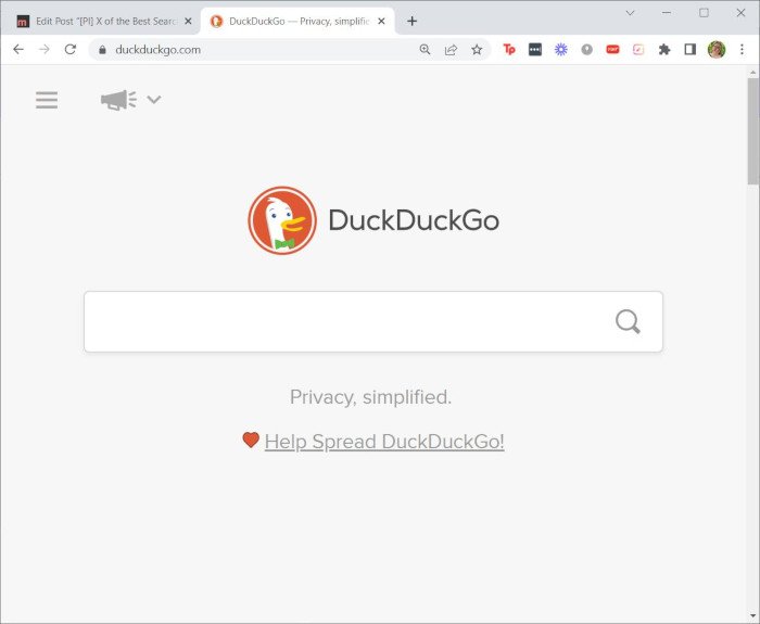 Конфиденциальность поисковых систем Duckduckgo