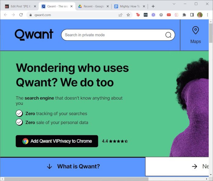 Конфиденциальность в поисковых системах Qwant