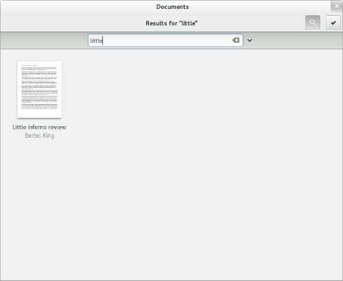 Поиск документов GNOME