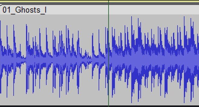 Секретные сообщения 2 Форма волны Audacity увеличена