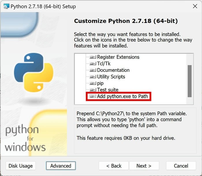 Секретные сообщения 3. Установка Python Добавить в путь