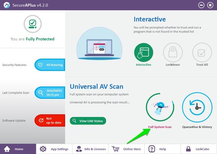 SecureAPlus-Review-Full-System-Scan