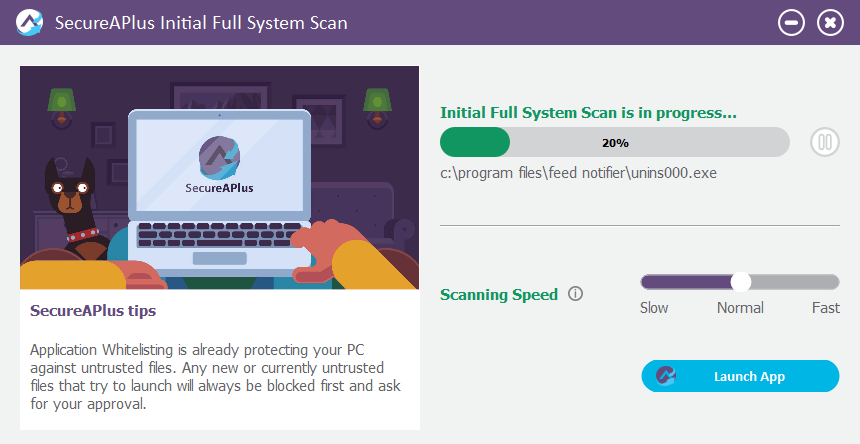 SecureAPlus-Review-Initial-Scan