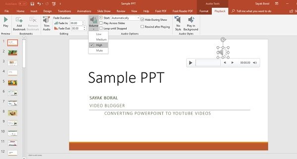 Аудиозапись PowerPoint 2010