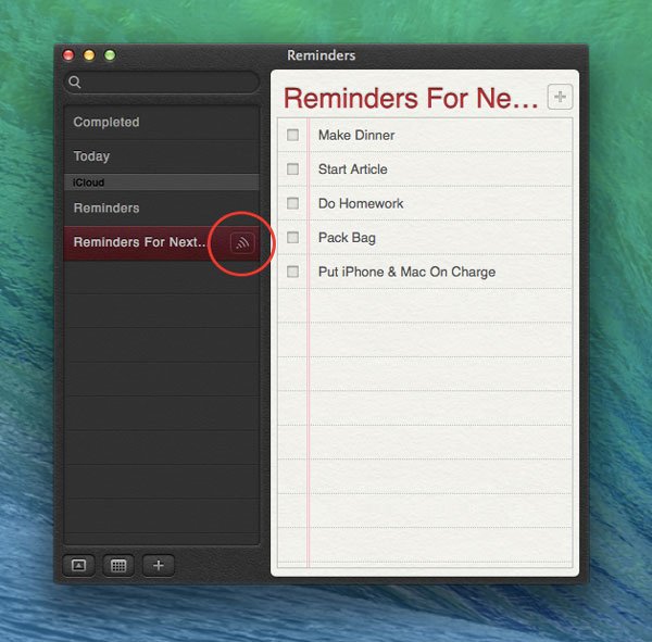 Поделиться-Напоминания-OSX-Поделиться-Значок