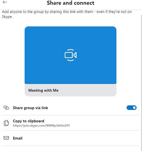 Skype Meet Now Поделиться Подключиться