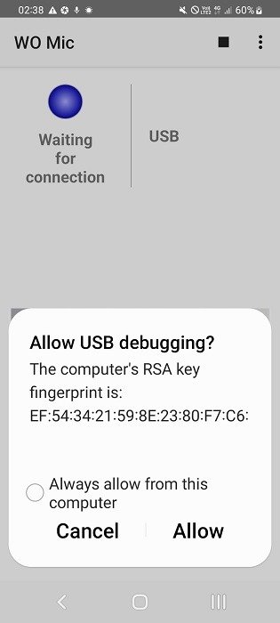 Дайте свое согласие на отладку по USB на телефоне Android, подключенном к ПК с Windows, наж<h2><span id=