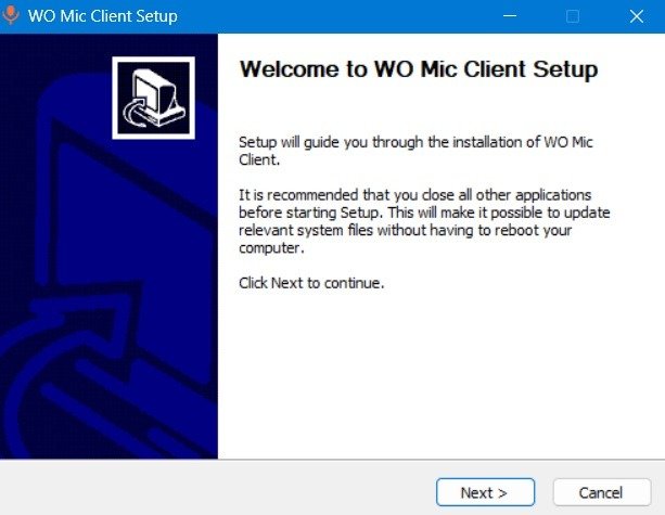 Настройка WO Mic Client с начальным этапом установки в Windows.