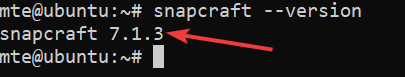 Номер версии Snapscraft.