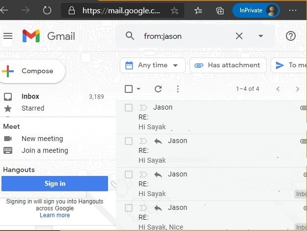 Сортировка Фильтры Gmail Имя Отправитель