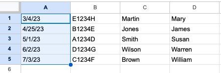 Лист, отсортированный по столбцу в Google Sheets