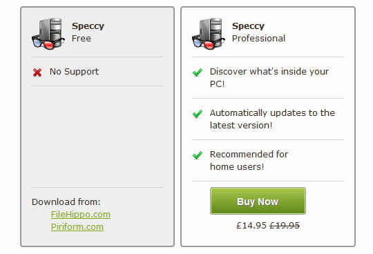 SpecID-Speccy-Версии