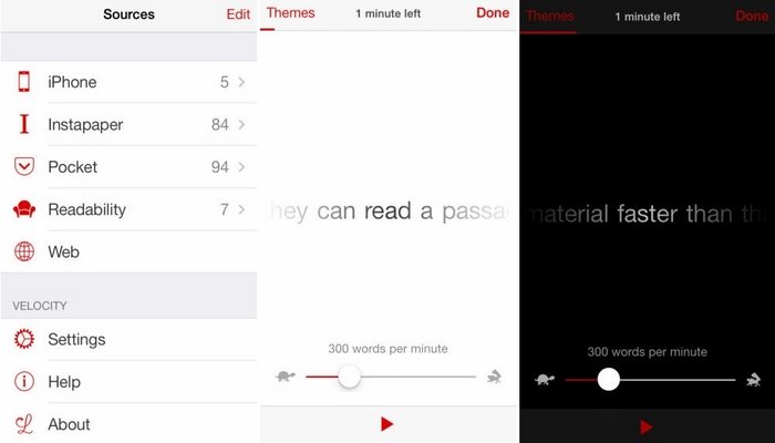 Инструменты для скорочтения-Velocity-iPhone