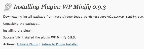 Скорость WordPress — Установка плагина — WP Minify
